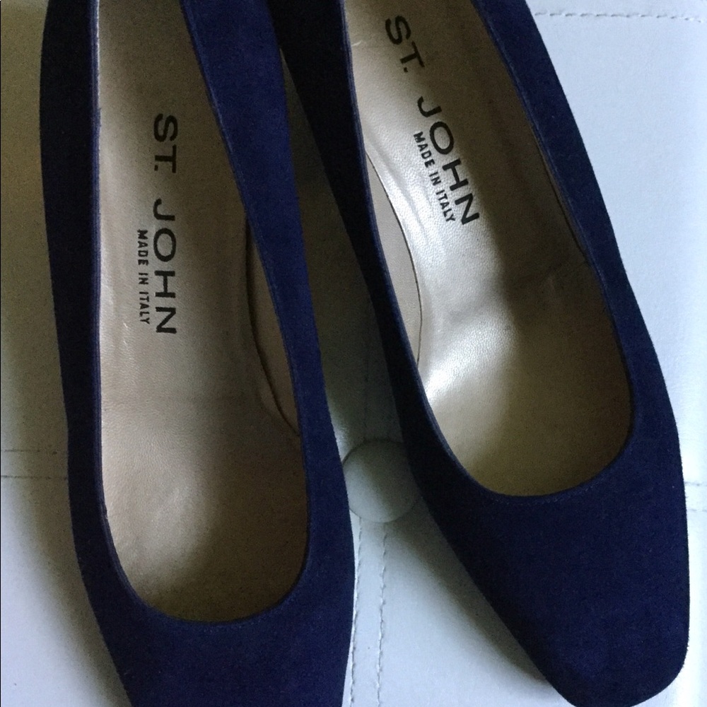 St. John suede pumps.